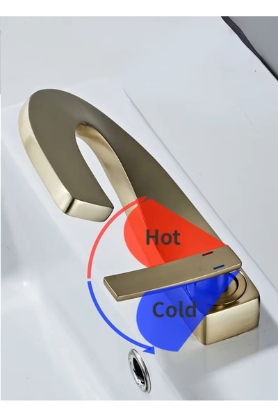 OEM New Design Matte Gold Color Bathroom Sink Faucet - Imported