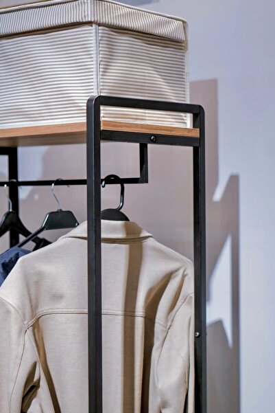 Digithome Dekoratif Metal 5 Raflı Ayakkabılık Elbise Ve Portmanto Askılığı Gardırop Mrs-016 C- 1-1-3