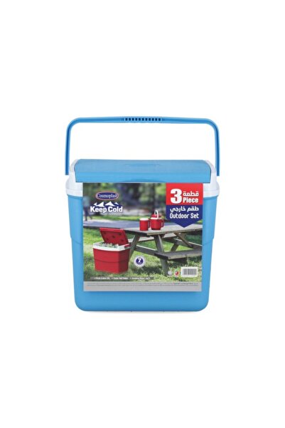 Cosmoplast Durable Insulated Thermal Camping Ice Chest Combo Set with Handle