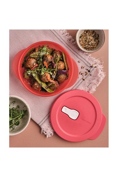 Tupperware 3-Piece Dishwasher and Microwave Safe Store Serve and Go Bowl Set Medium