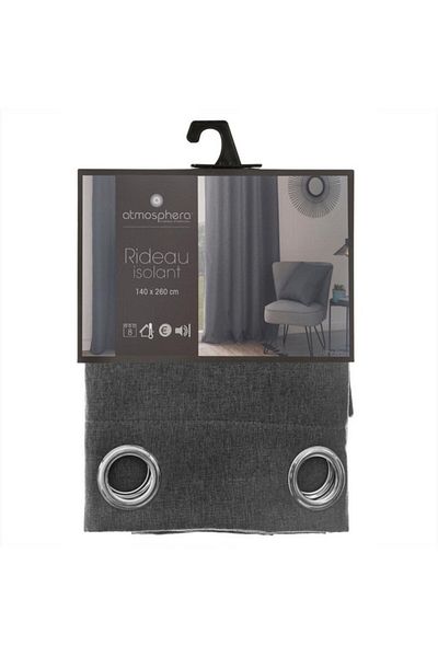 Atmosphera 8-Eyelet Tim Insulating Polyester Standard Curtain 140 x 260cm
