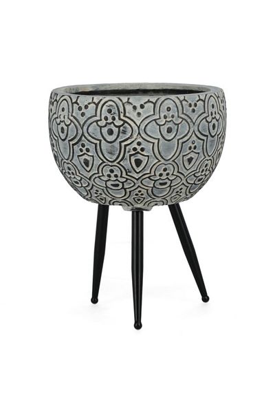 SERENE Quick Cleaning Portable Round Planter with Tripod Stand