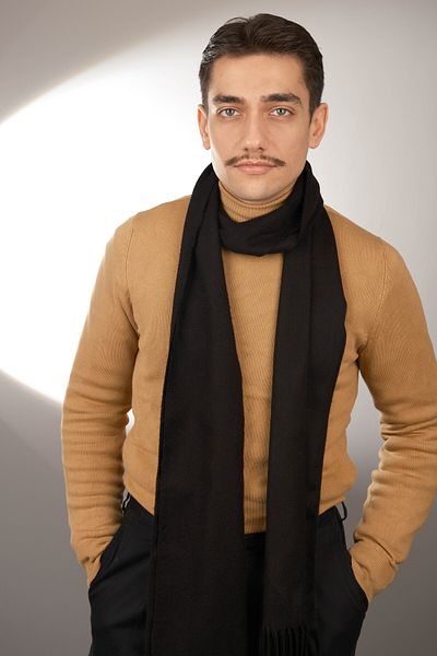 Jack Ferrero Unisex Black Fleece Scarf Shawl Camisole