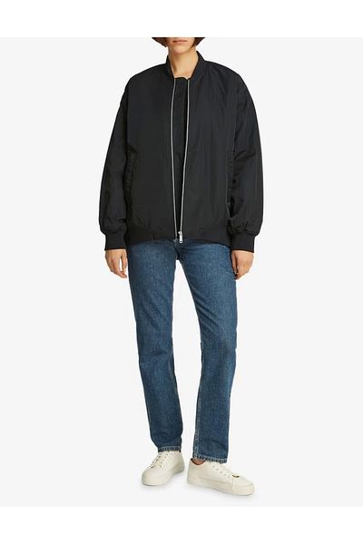 Calvin Klein Ck Jeans Long Bomber Γυναικείο Μαύρο Μπουφάν J20j224702-beh