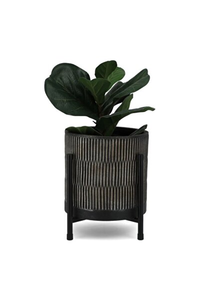 SERENE Quick Cleaning Portable Textured Finish Planter with Stand