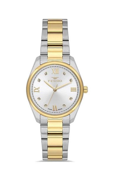 FERRO Fl21502 Women's Wristwatch - Silver-Gold Color