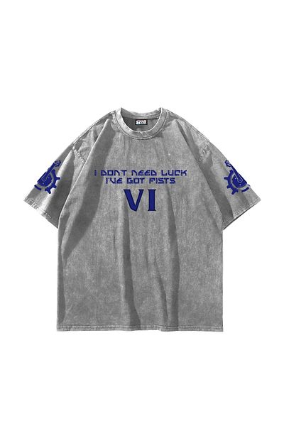 Sekizbiraltı VI Arcane Printed Oversize Unisex Πλενόμενο Λευκό Tshirt