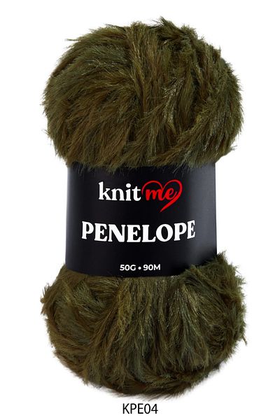 knitme KPE04 Μοντέλο Νήματα από γούνα Χακί