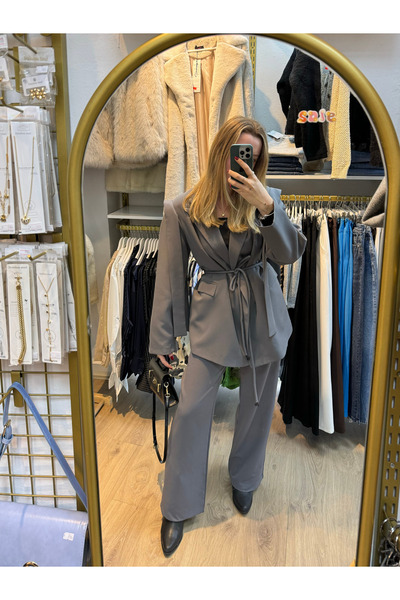 MODA OMZU KUŞAKLI OVERSIZE BLAZER CEKET