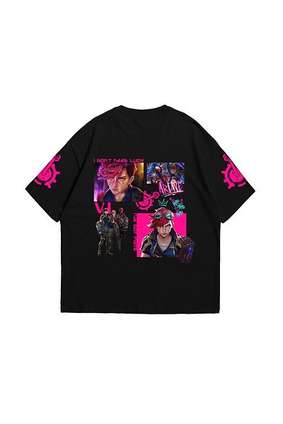 Sekizbiraltı VI Arcane Printed Oversize Unisex Μαύρο Tshirt