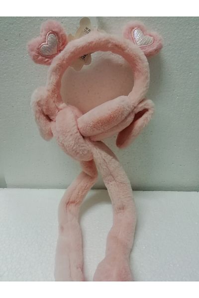 İLHANLAR Plush Earmuff Beanie Hat with Lightless Moving Sound and Playful Ears 6~14 Years