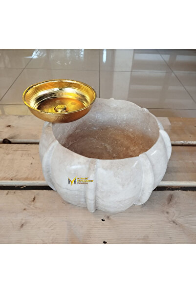 SİPAHİMARBLE Traverten Kavuk Model Mini Kurna