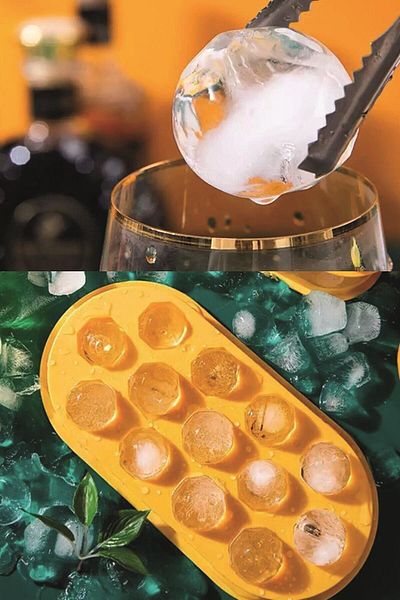 libescarf 13 Compartment Crystal Ball Ice Box - Round Ice Mold
