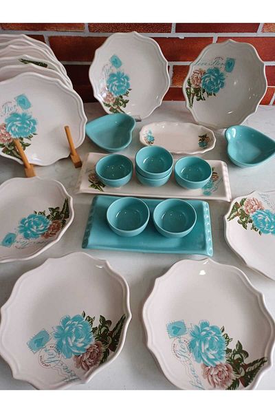 Keramika Turquoise 23 Piece Breakfast Set