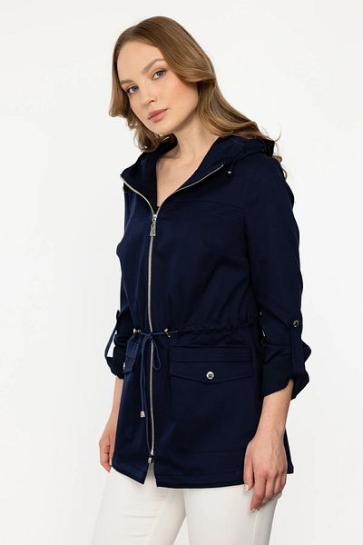 Ekol Minimalist Hooded 3/4 Sleeve Midi Overcoat - for Your Casual Combos