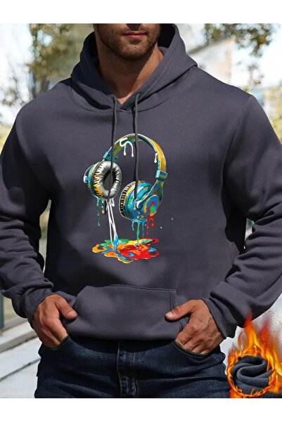 DAXİS Sportwear Company Ανδρικό φούτερ με στάμπα με κουκούλα