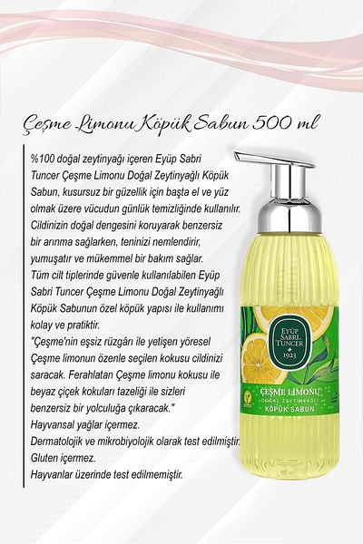 Eyüp Sabri Tuncer 500 ml Lemon Soap Fountain - Buy 5 and Pay 4, Rosie Cotton