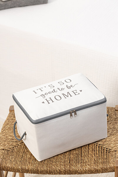 REKHOME 3 Πακέτα Λευκό Γκρι Εκτυπωμένο Μικρό Μέγεθος Υπό Βάση, Θήκη οργάνωσης βαλίτσας / 30x22x18