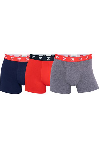 CR7 Mens Basic Trunk Organic 3-pack Organic Cotton