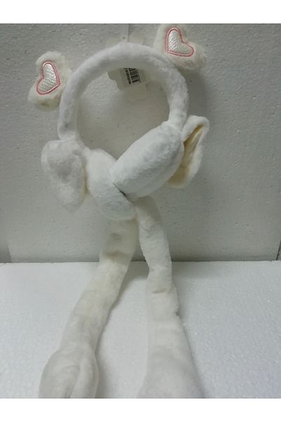 İLHANLAR Plush Earmuff Beanie Hat with Lightless Moving Sound and Playful Ears 6~14 Years