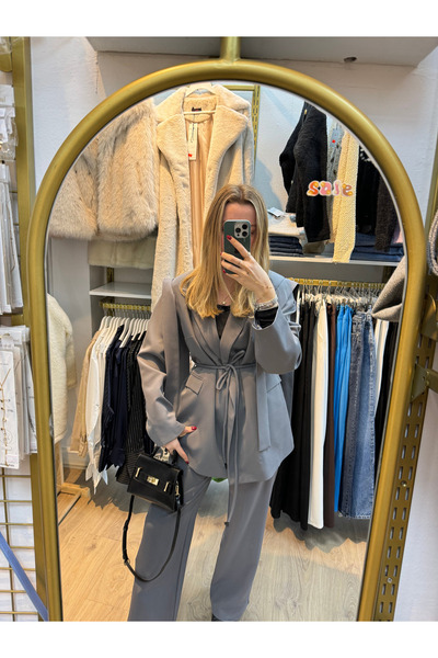 MODA OMZU KUŞAKLI OVERSIZE BLAZER CEKET