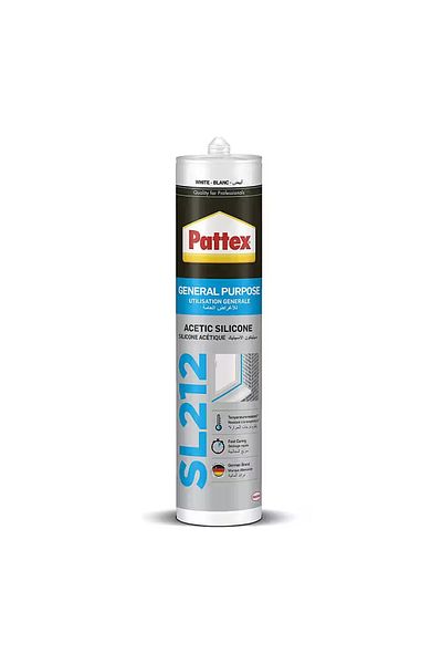 Pattex Henkel Pattex Acetic Silicone GP SL212  Black