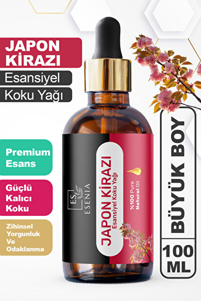 ESENIA Japon Kirazı Esansiyel Uçucu Yağı Buhurdanlık Difüzör Esansı oda ve ba...