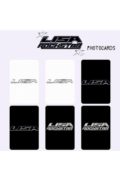 Kpop Dünyasi Blackpink Lisa'' Rock Star'' Photocards Set 2