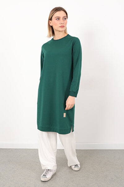 Linvey Crew neck two thread comfortable fit tunic plus size hijab clothing (k7191 long)