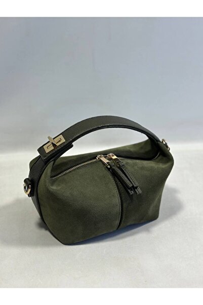 My Easy Shop Geanta de dama din piele intoarsa autentica