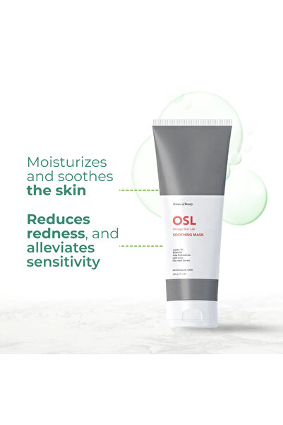 OSL Omega Skin Lab OSL Soothing Care Mask 75ml, Face Mask with Oat Extract, Leaf Juice and Jojoba Oil, Moisturising, So