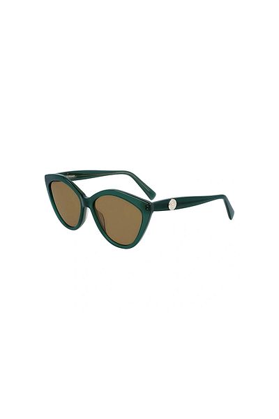 Longchamp Lo 730s 303 56 Damen Cat Eye Grüne Knochen Sonnenbrille