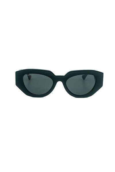 Gucci GG 1421S 001 51 نظارة شمسية نسائية على شكل عين القطة باللون الأسود