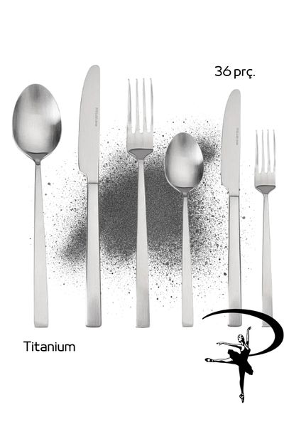 Porland Quantum 6-Person Fork Spoon Knife Set 36 Pieces