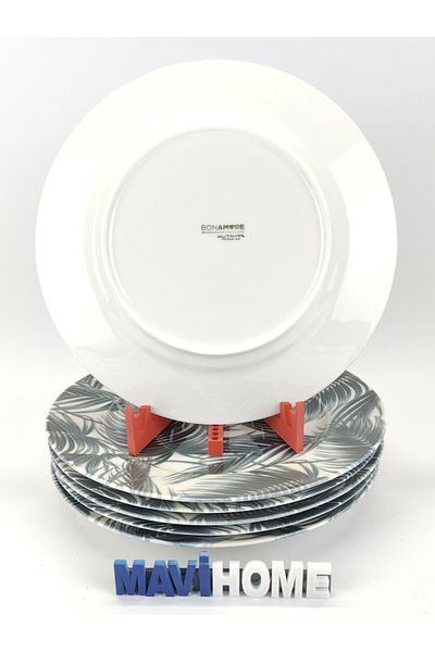 Kütahya Porselen Bonamore Series 27 cm Thin Porcelain Serving Plate Set of 6