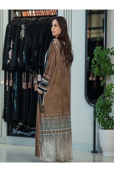 fiore fashion Winter Velvet Muslim Dress - Plus Size Caftan Ferace, Suitable for Size 38-42