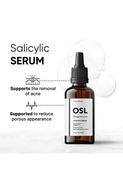 OSL Omega Skin Lab Ser salicilic OSL Friendly 30ML - Ser de față pentru ten gras și mixt, ser pentru pori cu 2% sal