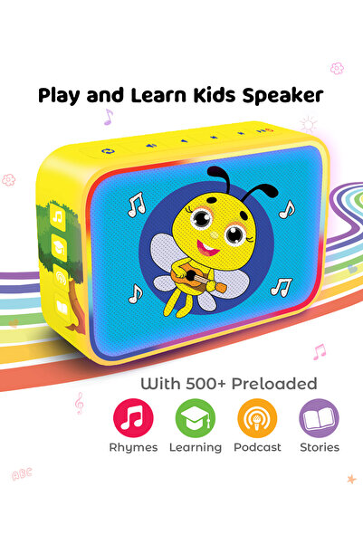 PlayBees مكبر صوت تعليمي للأطفال مع قصص وأغاني محملة مسبقًا، لعبة تعليمية للأ...