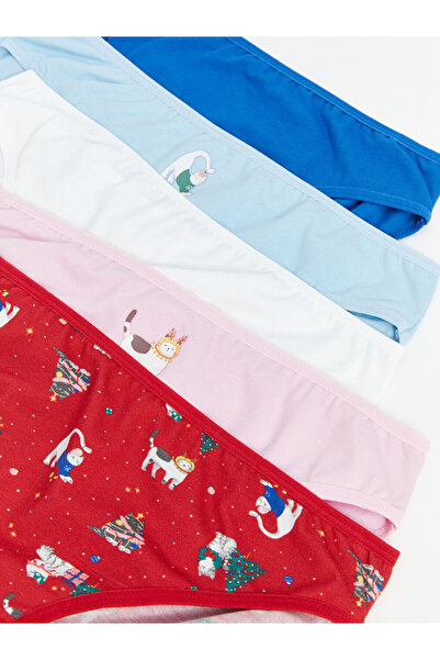 LC Waikiki Red Christmas Themed Bikini Panties 5-Pack