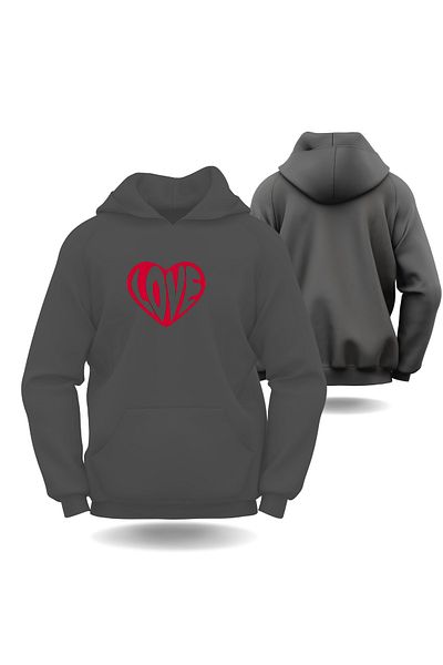 Gölge Store Love Heart Slimfit Hoodie Ανδρικό γυναικείο φούτερ 6000