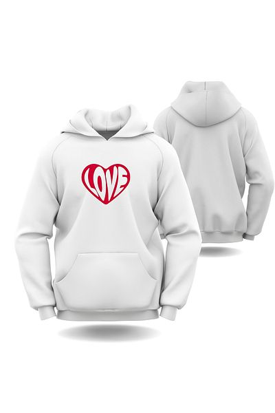 Gölge Store Love Heart Slimfit Hoodie για την Ημέρα του Αγίου Βαλεντίνου - Ανδρικό και γυναικείο φούτερ 6000