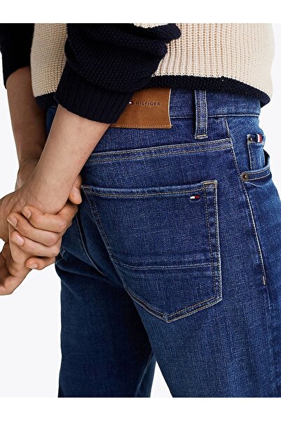 Tommy Hilfiger Erkek Flex Bleecker Slim Mavi Kot Pantolon