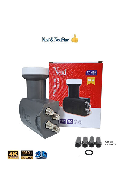 Vwin 4'lü Dörtlü Next Lnb YE 404 Platinum Quad + 4 Adet Gold F Konnektör - Yeni Seri