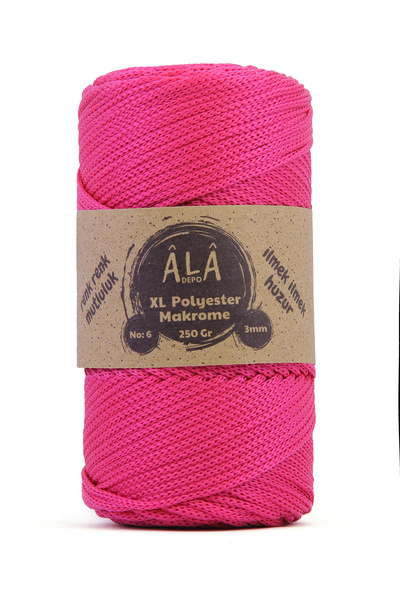 aladepo XL Polyester - Macrame No:6 Σχοινί Χοντρή Τσάντα