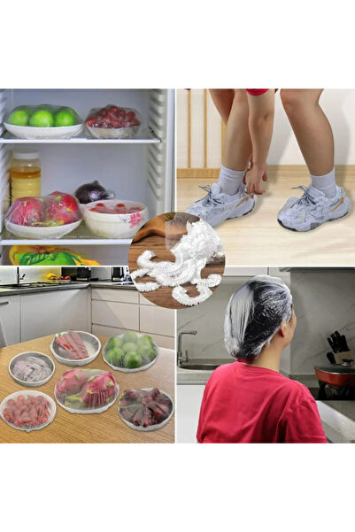 Genel Markalar 100 Adet Pratik Tazeliği Koruyan Tencere ve Tabak Bonesi Çok Amaçlı Kapak Gıda Bonesi