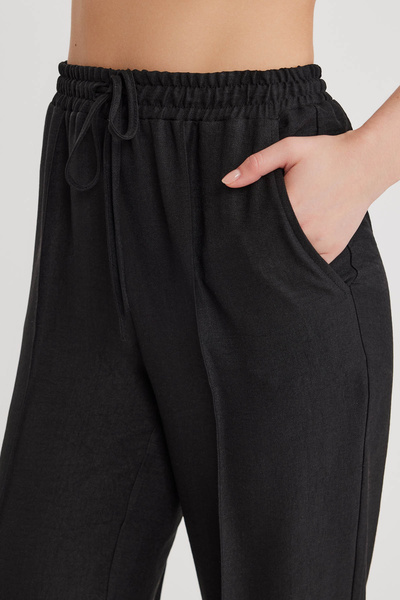 Vitrin Elastic Waist Lace-Up Trousers