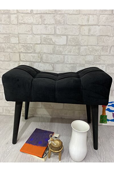 arkın koltuk döşeme Puf, Siyah Puf Ahşap Ayak Çima Dikiş Spor Modern Tasarım ...