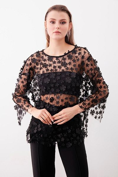 Vitrin Floral Transparent Blouse
