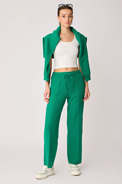 Vitrin Önden Dikişli Bol Paça Eşofman Pantolon