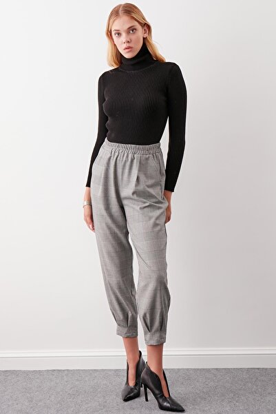 Vitrin Kostkované kalhoty s plisovaným vzorem mrkve